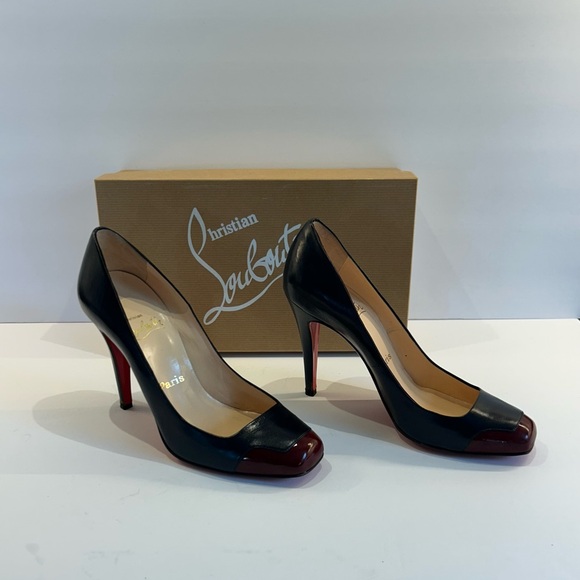 Christian Louboutin Navy Heels with Red Soles